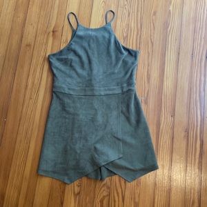 HYFVE Army Green Romper with zipper in back